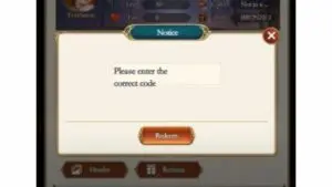 Redeem a gift code in Girl Master Goddess Knight