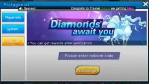 Redeem a gift code in Mega Awaken