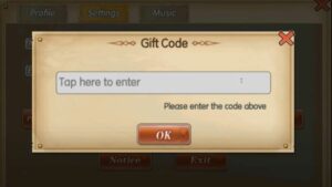 Redeem a gift code in Pirate Advance Fantacy World