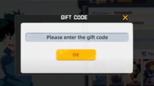 Redeem a gift code in Rising Mighty Heroes