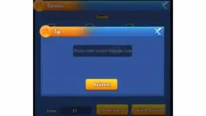 Redeem a gift code in Strike Summit Clash