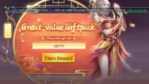 Redeem a gift code in Immortal Chaos
