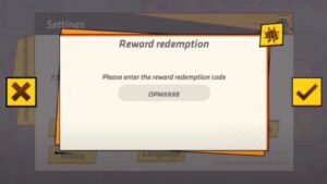 Redeem a gift code in OPM One Hit One Kill