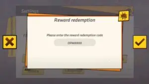 Redeem a gift code in OPM One Hit One Kill