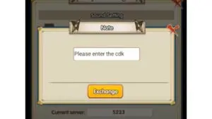 Redeem a gift code in Rumble Hero Light vs Darkness