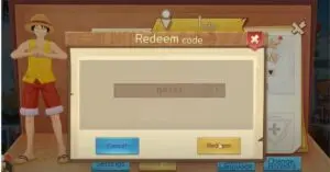 Redeem a code in OP Adventure of Pirates