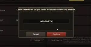Redeem a code in Priston Tale M
