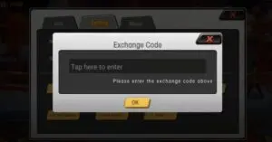 Redeem a code in Ultimate Reign Z Fighters