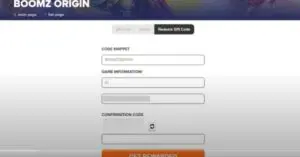 Redeem a gift code in BoomZ Origin