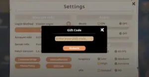 Redeem a gift code in Dragon Arise