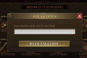 Redeem a gift code in Misty Continent Cursed Island