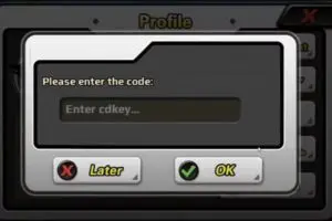 Redeem a gift code in Dragon Z Warrior Ultimate Duel