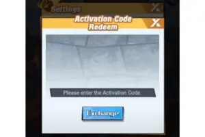 Redeem a gift code in Hyperdimension Fight