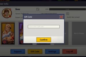 Redeem a gift code in Legend of Fighter