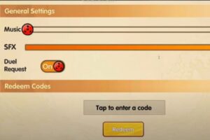 Redeem a gift code in Nine Tails Naruto