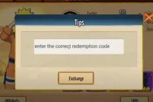 Redeem a gift code in Ninja Heroes Next Era