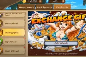 Redeem a gift code in Treasure Island New Saga