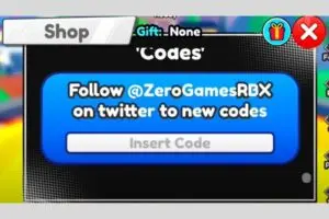 Redeem a gift code in Anime Swords Simulator
