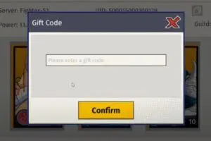 Redeem a gift code in Legend of Fighters Duel Star
