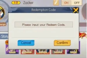 Redeem a gift code in Ninja War