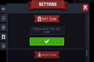 Redeem a gift code in Solo Knight