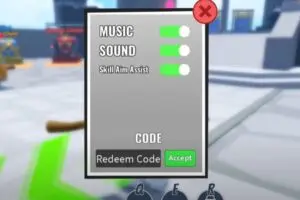 Redeem a gift code in Sword Warrior
