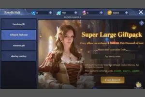 Redeem a gift code in Darkness Saga