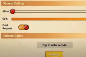 Redeem a gift code in Rasengan Rivals