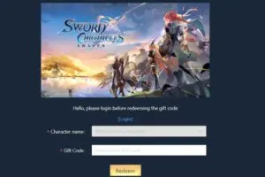Redeem a gift code in Sword Chronicles AWAKEN