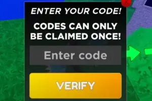 Redeem a code in ANIME BATTLEGROUNDS Y