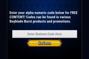 Redeem a gift code in Beyblade Burst Rivals
