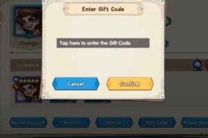 Redeem a gift code in Lord Of The Cube Heroes RPG