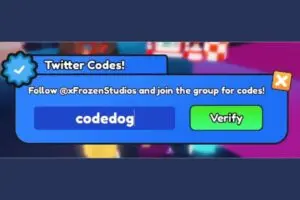 Redeem a gift code in Roblox Grimace Race