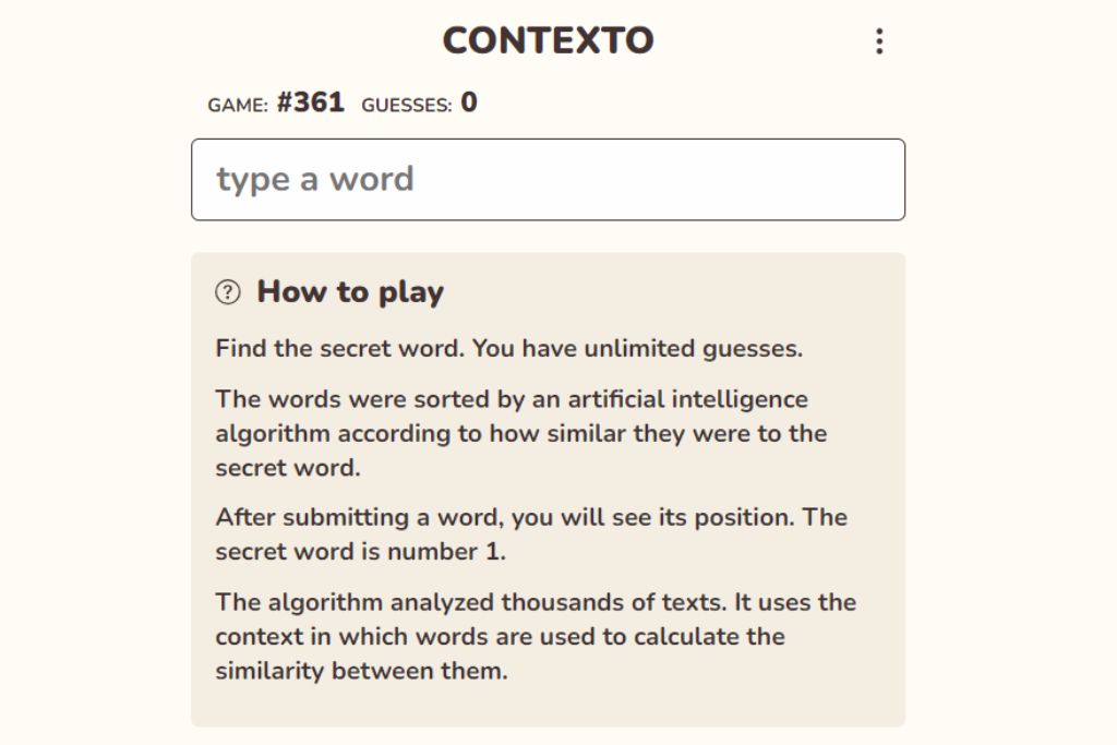 Today's Contexto Answer (October 31, 2025) TECHFORNERD
