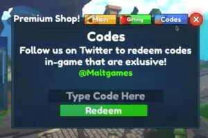 Redeem a code in Elemental Dungeons