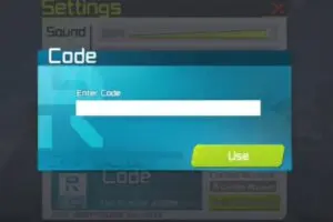 Redeem a coden in Mobile Suit Origin