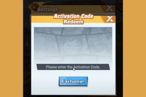 Redeem a gift code in Chaotic Xenoverse