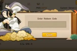 Redeem a gift code in Hokage Awakening