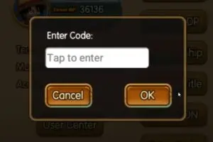 Redeem a gift code in Sunny Pirates Going Merry