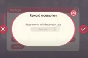 Redeem a gift code in Poke Meta