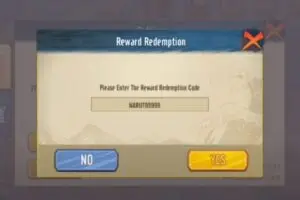 Redeem a gift code in Legendary Ninjutst