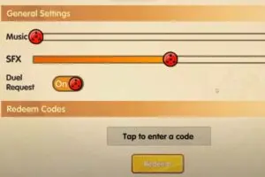 Redeem a gift code in Nine Tails Ninja