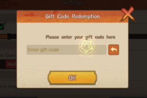 Redeem a gift code in Ultimate Shinobi Shadow