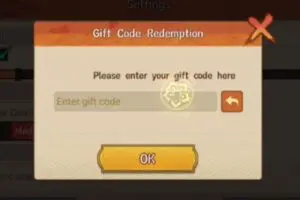 Redeem a gift code in Ultimate Shinobi Shadow