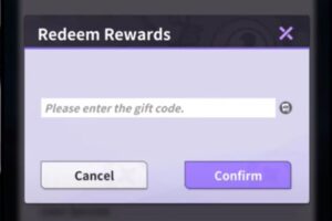 Redeeming a gift code in Monster Never Cry