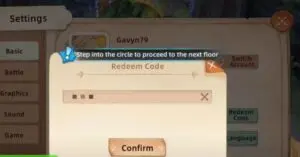 Redeem a gift code in Tree of Savior