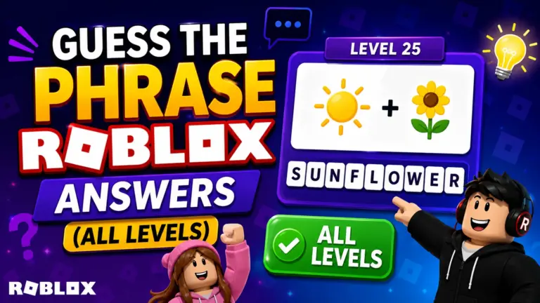 Guess The Phrase Roblox Answers